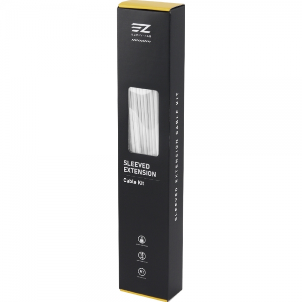 강원전자 넷메이트 PSU 연장 16AWG 슬리빙 케이블 세트 (화이트 6종) [EZDIY-FAB] NM-DPI228
