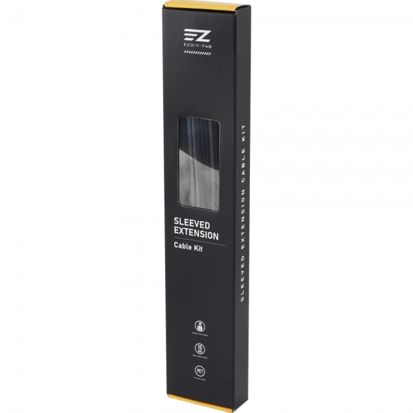 강원전자 넷메이트 PSU 연장 16AWG 슬리빙 케이블 세트 (블랙/그레이 4종) [EZDIY-FAB] NM-DPI2274