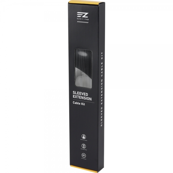 강원전자 넷메이트 PSU 연장 16AWG 슬리빙 케이블 세트 (블랙 4종) [EZDIY-FAB] NM-DPI2272