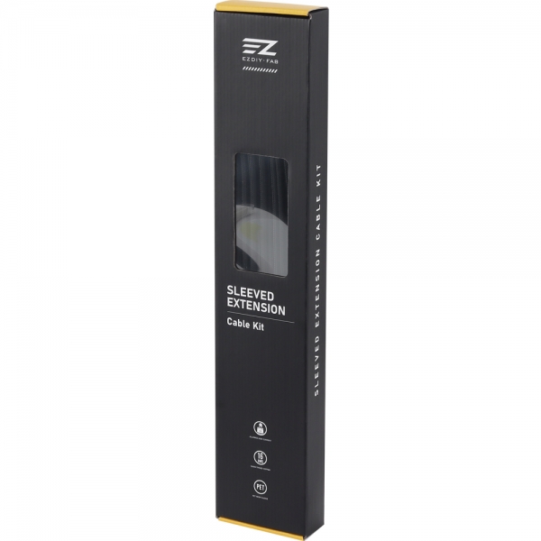 강원전자 넷메이트 PSU 연장 16AWG 슬리빙 케이블 세트 (블랙 4종) [EZDIY-FAB] NM-DPI213