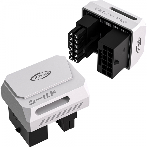 강원전자 넷메이트 600W 12V-2x6 변환 어댑터 (알루미늄 화이트/STD 180도) [EZDIY-FAB] NM-DPI18932