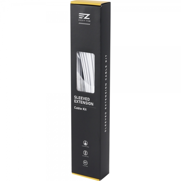 강원전자 넷메이트 PSU 연장 18AWG 슬리빙 케이블 세트 (올화이트 6종) [EZDIY-FAB] NM-DPI1548