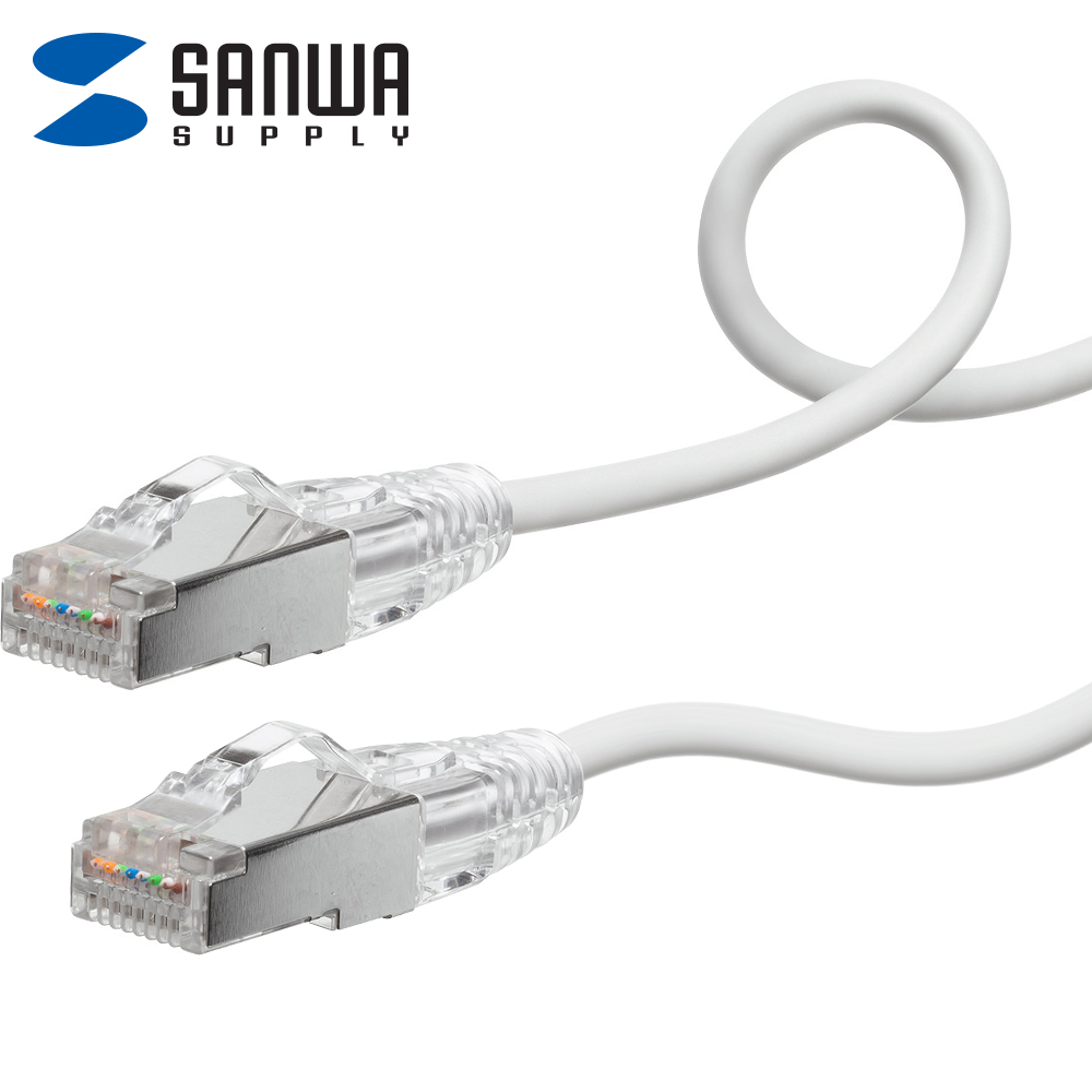 강원전자 산와서플라이 CAT.7 SSTP Flexible Slim 랜 케이블 3m (화이트) KB-SL7YS-03W