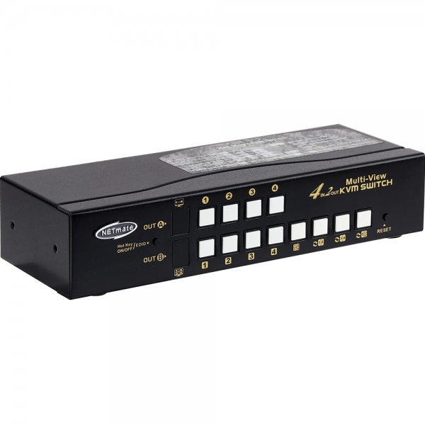 강원전자 넷메이트 Multi-View 듀얼 4K HDMI KVM 4:1 스위치(USB) NM-HKM4304D