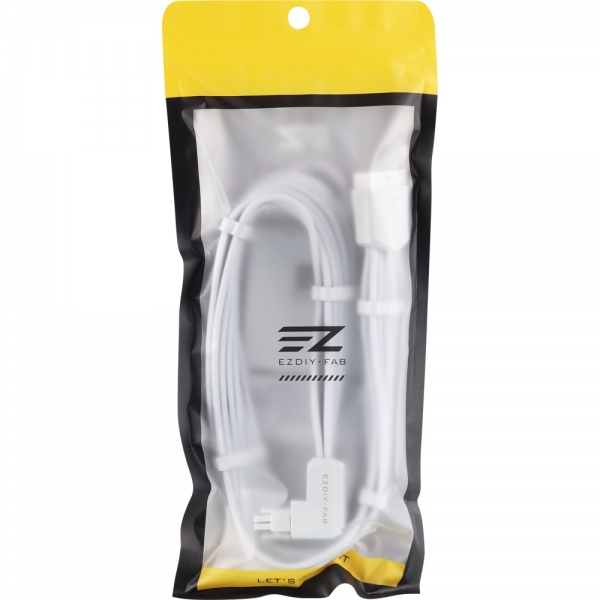 강원전자 넷메이트 600W 12V-2x6 연장 케이블 (화이트/STD 90도) [EZDIY-FAB] NM-DPR2305
