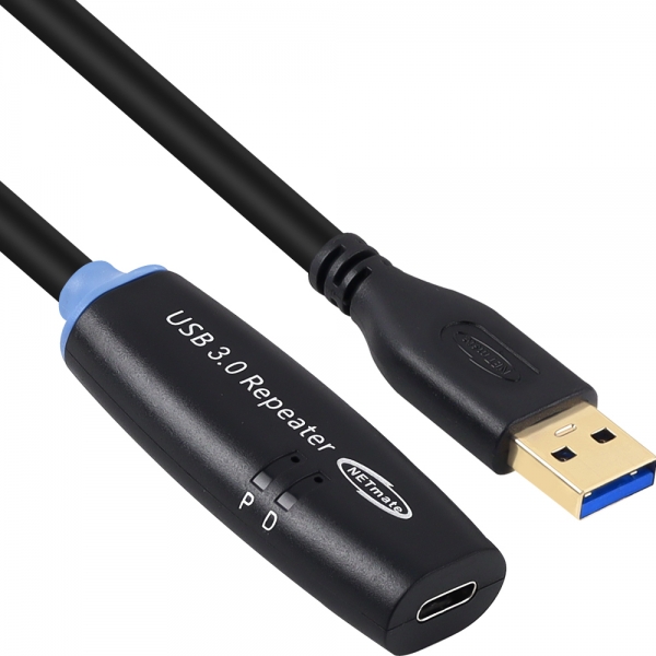 강원전자 넷메이트 USB3.0 AM-CF 연장 리피터 10m CBL-302AMCF-10P