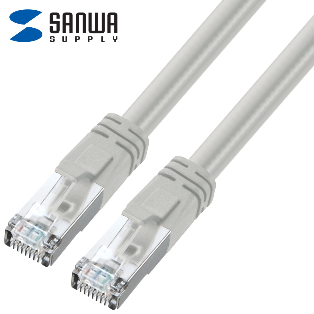 강원전자 산와서플라이 CAT.6 UTP PoE 랜 케이블 15m (그레이) KB-T6POE-15