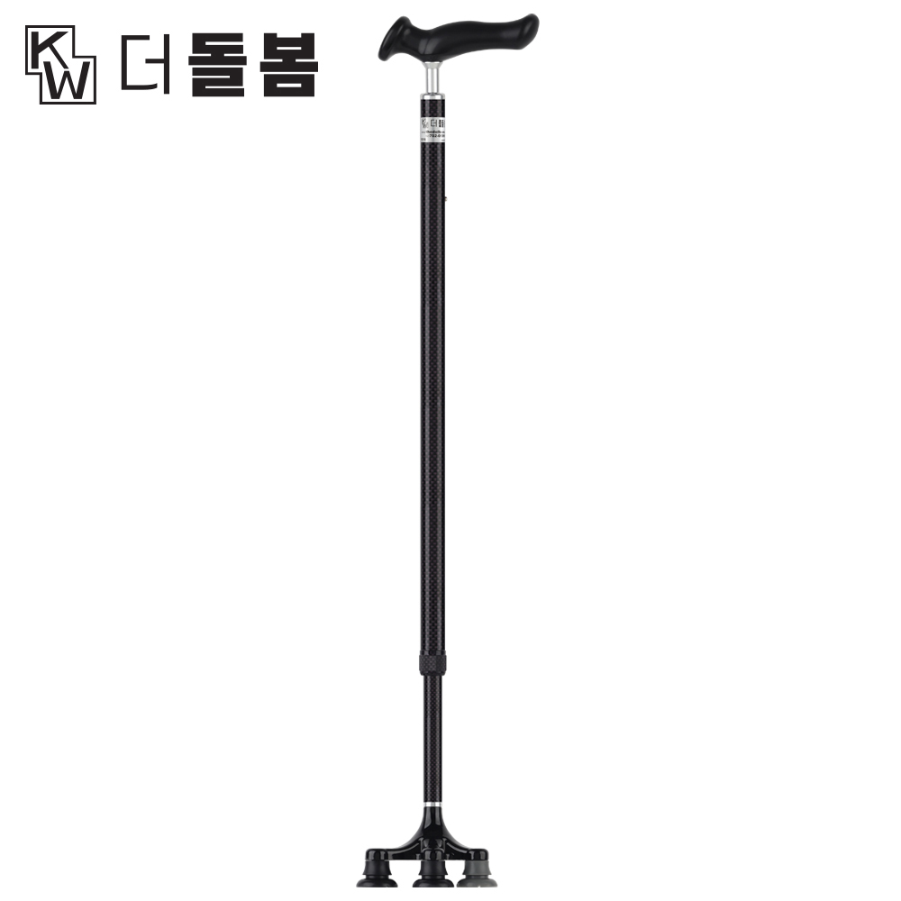 강원전자 더돌봄 프리미엄 6발 자립형 오른손 지팡이(블랙) DB-CSTBC01