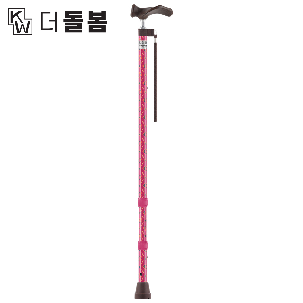 강원전자 더돌봄 프리미엄 아이젠 오른손 지팡이(핑크) DB-CASP02