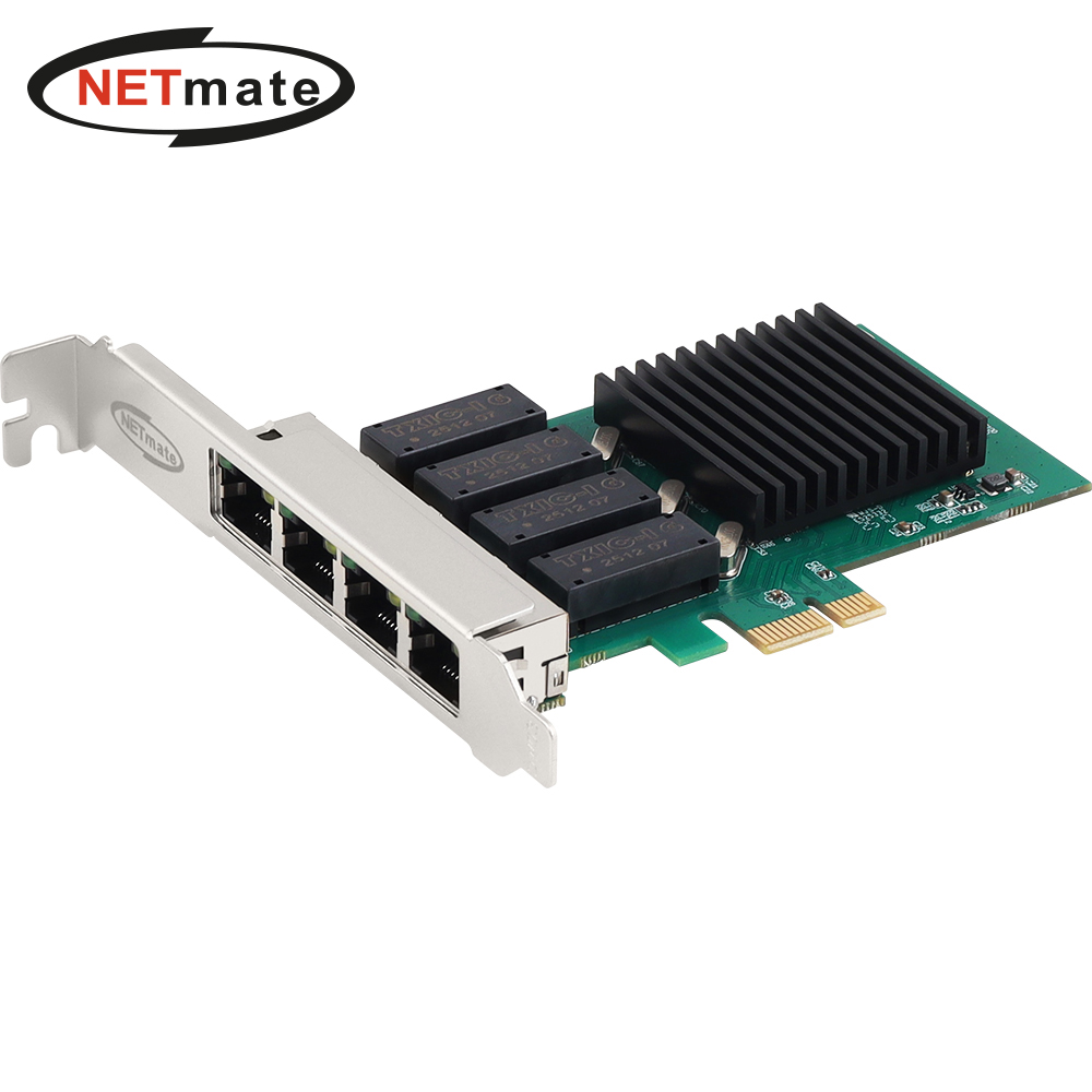 강원전자 넷메이트 PCI Express 쿼드 기가비트 랜카드(Realtek/슬림PC겸용) NM-PL14