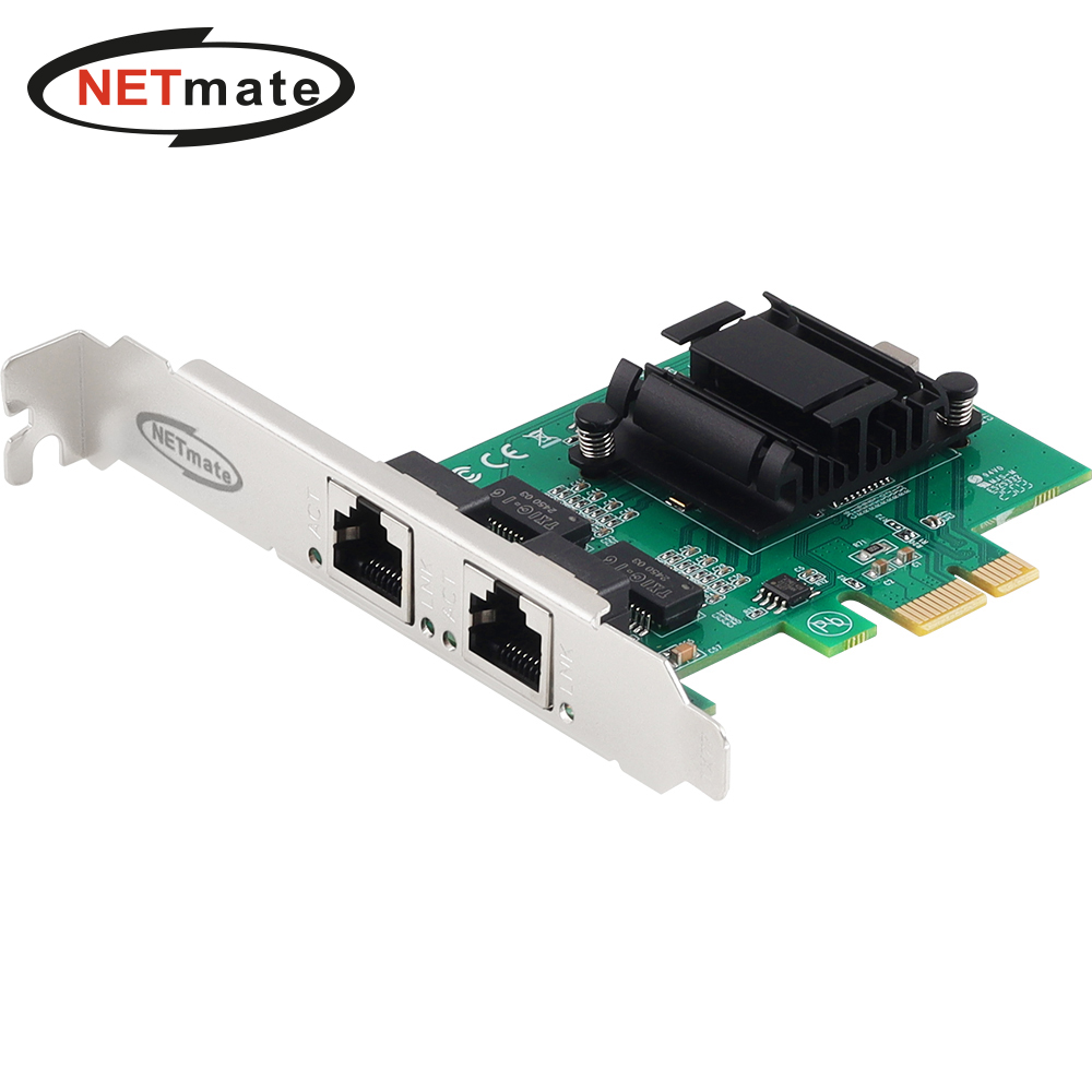 강원전자 넷메이트 PCI Express 듀얼 기가비트 랜카드(Intel/슬림PC겸용) NM-PL12TB