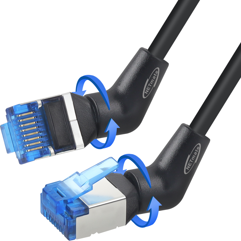 강원전자 넷메이트 CAT.6A U/FTP Slim 꺾임 회전 랜 케이블 3m NM-RC6A30