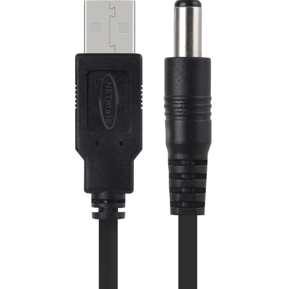 강원전자 넷메이트 USB 전원 케이블 1m (5.5x2.1mm/0.5W/블랙) NMC-UP2110P5B
