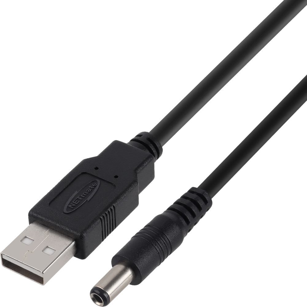강원전자 넷메이트 USB 전원 케이블 1m (5.5x2.5mm/18W/블랙) NMC-UP251018B