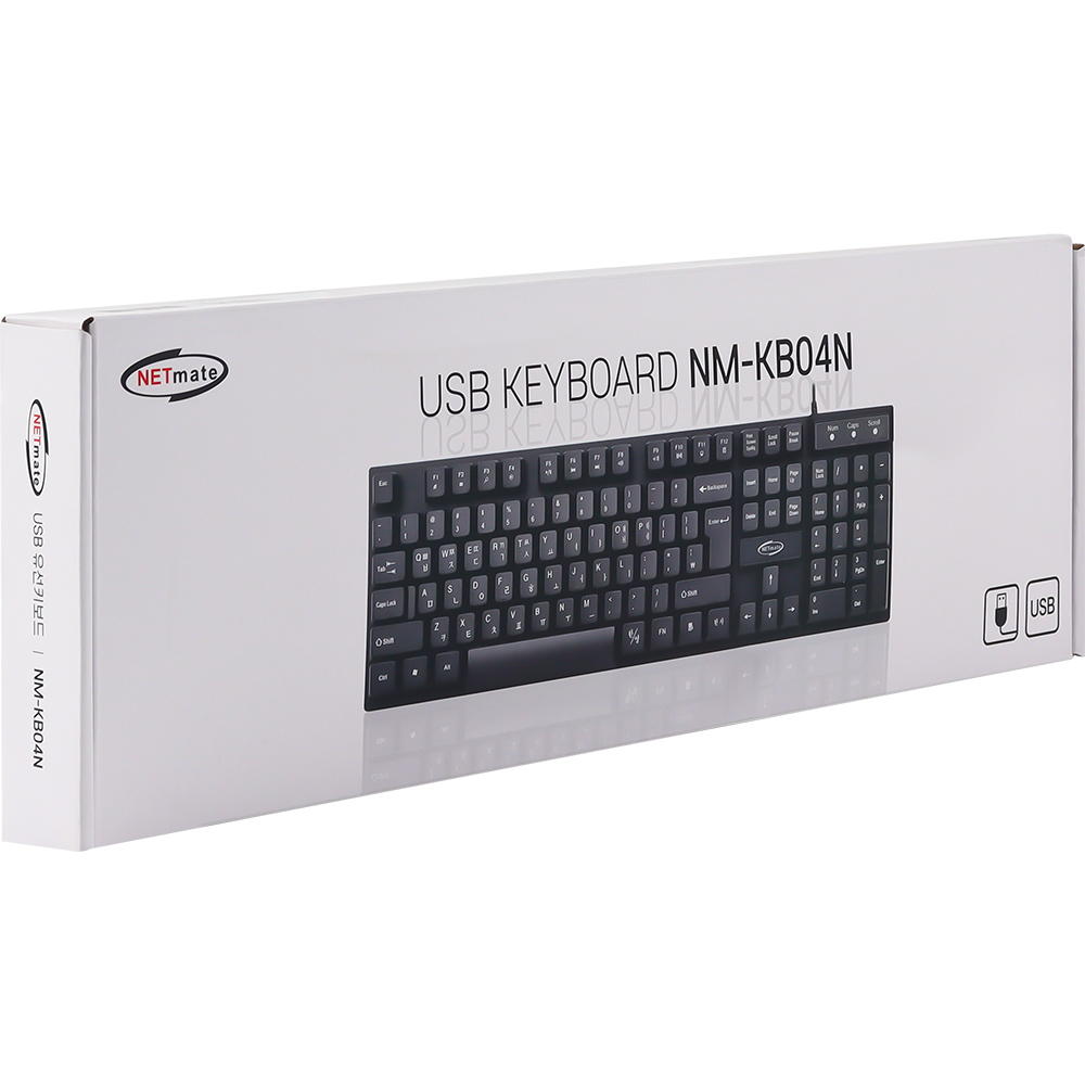 강원전자 넷메이트 멀티미디어 USB 유선 키보드 NM-KB04N