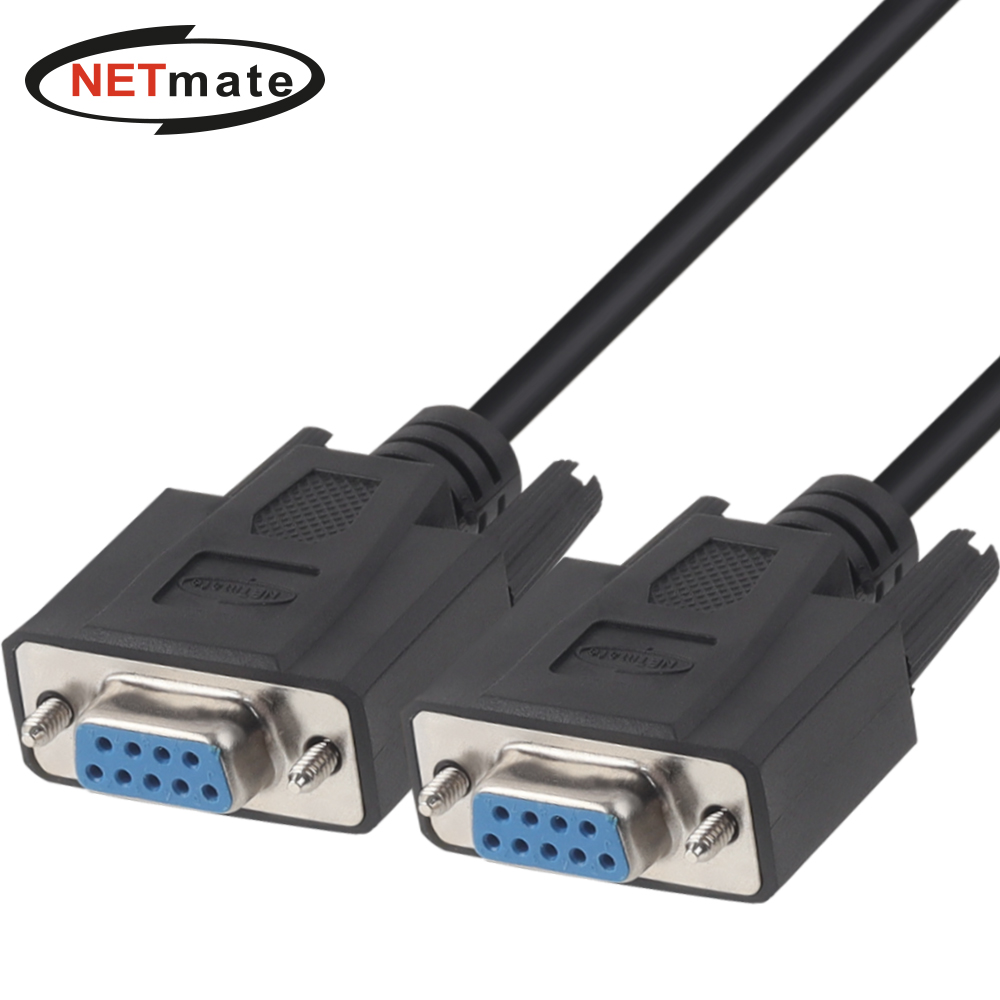 강원전자 넷메이트 9핀 F/F NULL MODEM 케이블 1m (블랙) NMC-SFF10B