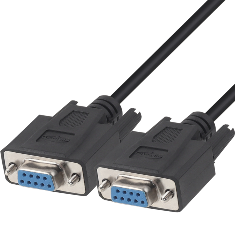 강원전자 넷메이트 9핀 F/F NULL MODEM 케이블 1m (블랙) NMC-SFF10B