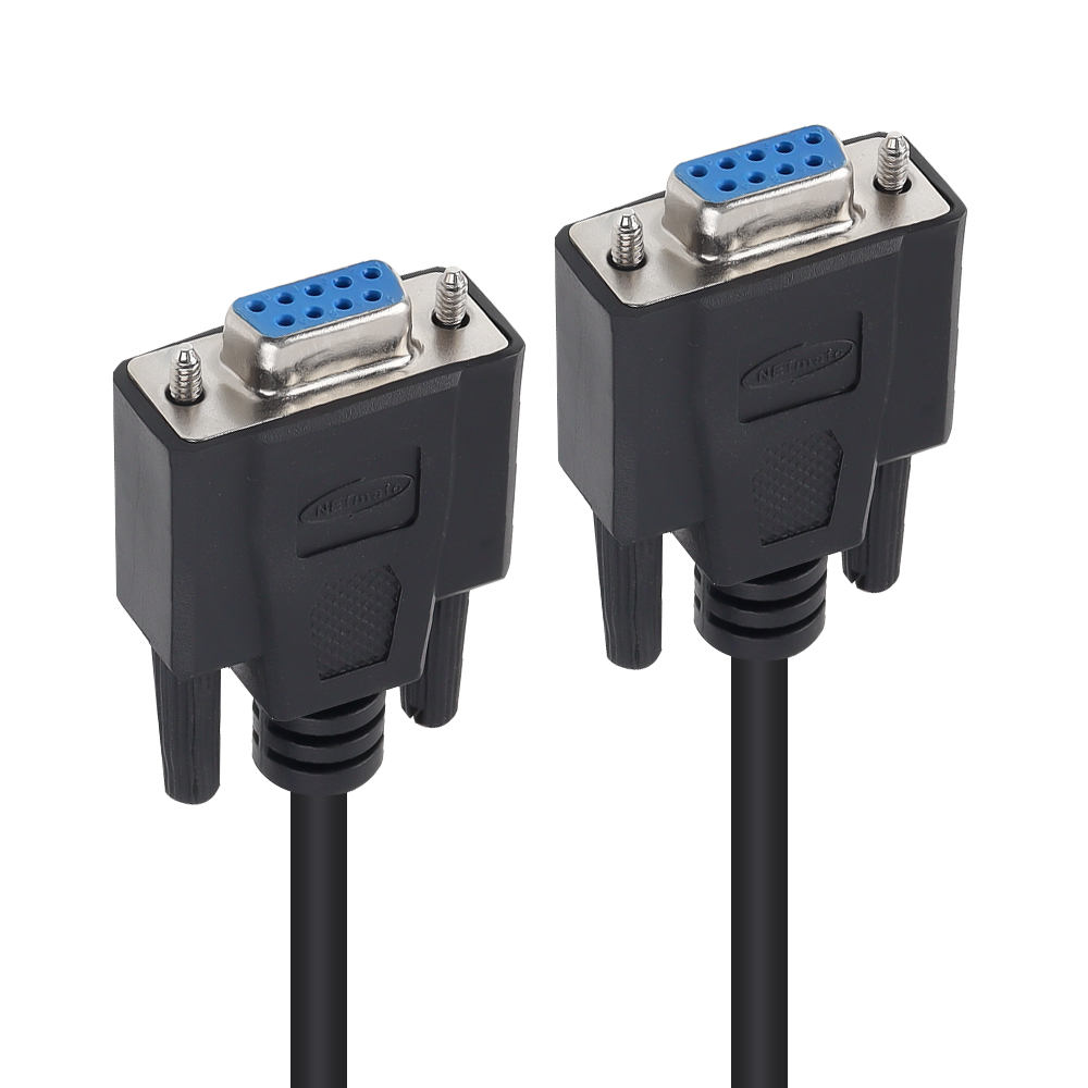 강원전자 넷메이트 9핀 F/F NULL MODEM 케이블 1m (블랙) NMC-SFF10B