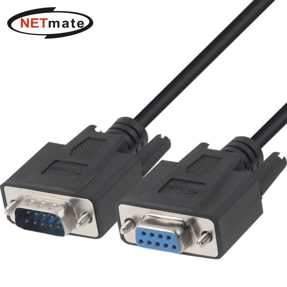 강원전자 넷메이트 9핀 M/F NULL MODEM 케이블 1m (블랙) NMC-SFM10B