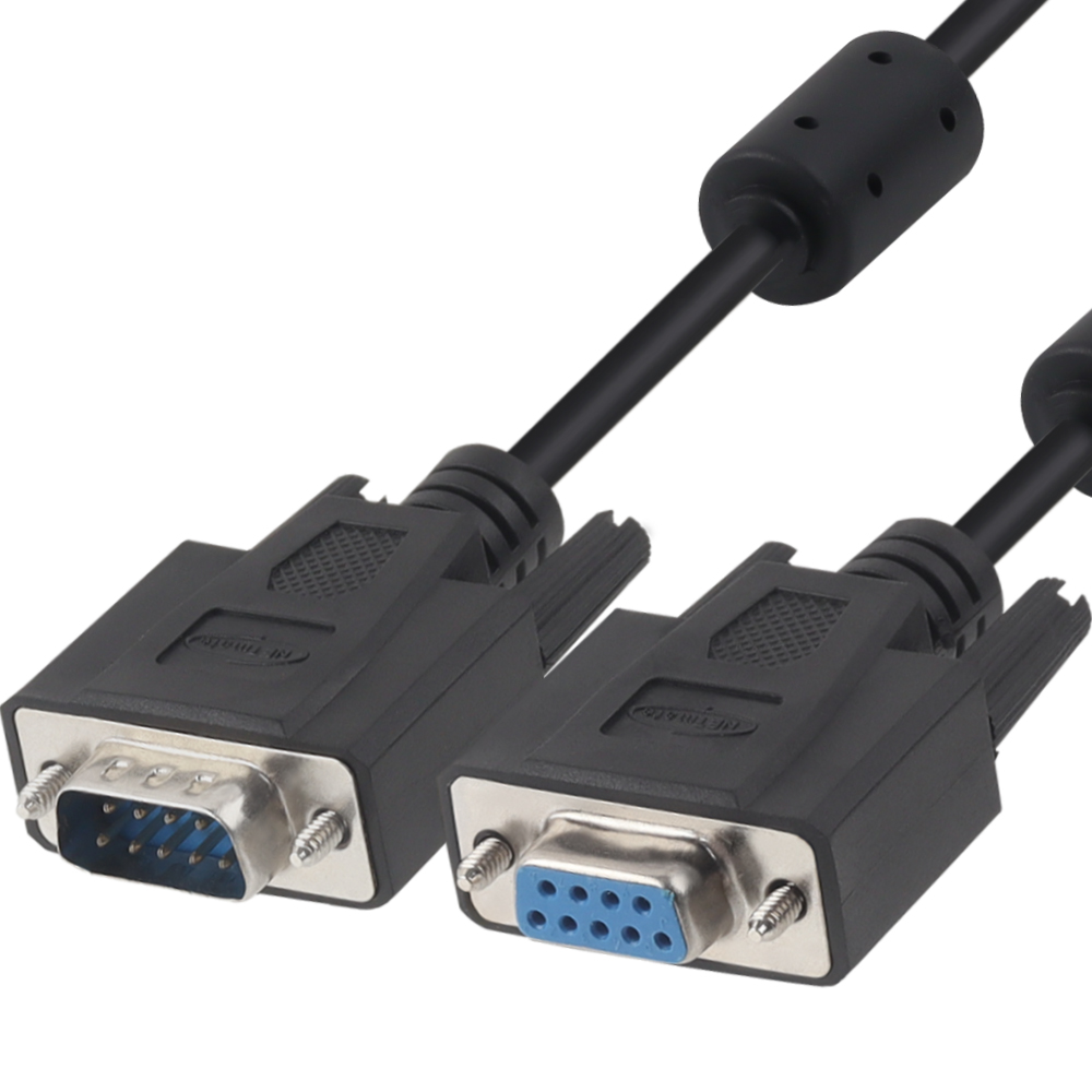 강원전자 넷메이트 9핀 M/F NULL MODEM 케이블 10m (블랙) NMC-SFM100B