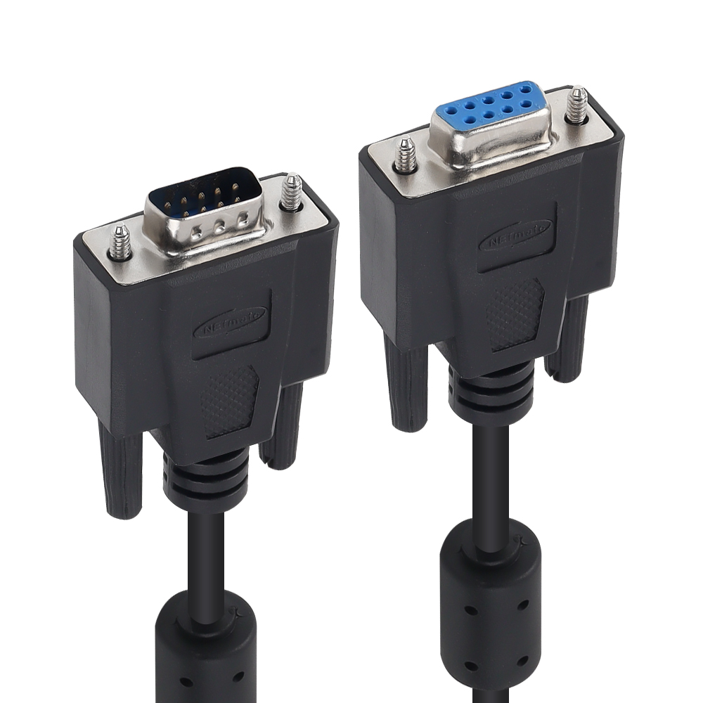 강원전자 넷메이트 9핀 M/F NULL MODEM 케이블 10m (블랙) NMC-SFM100B