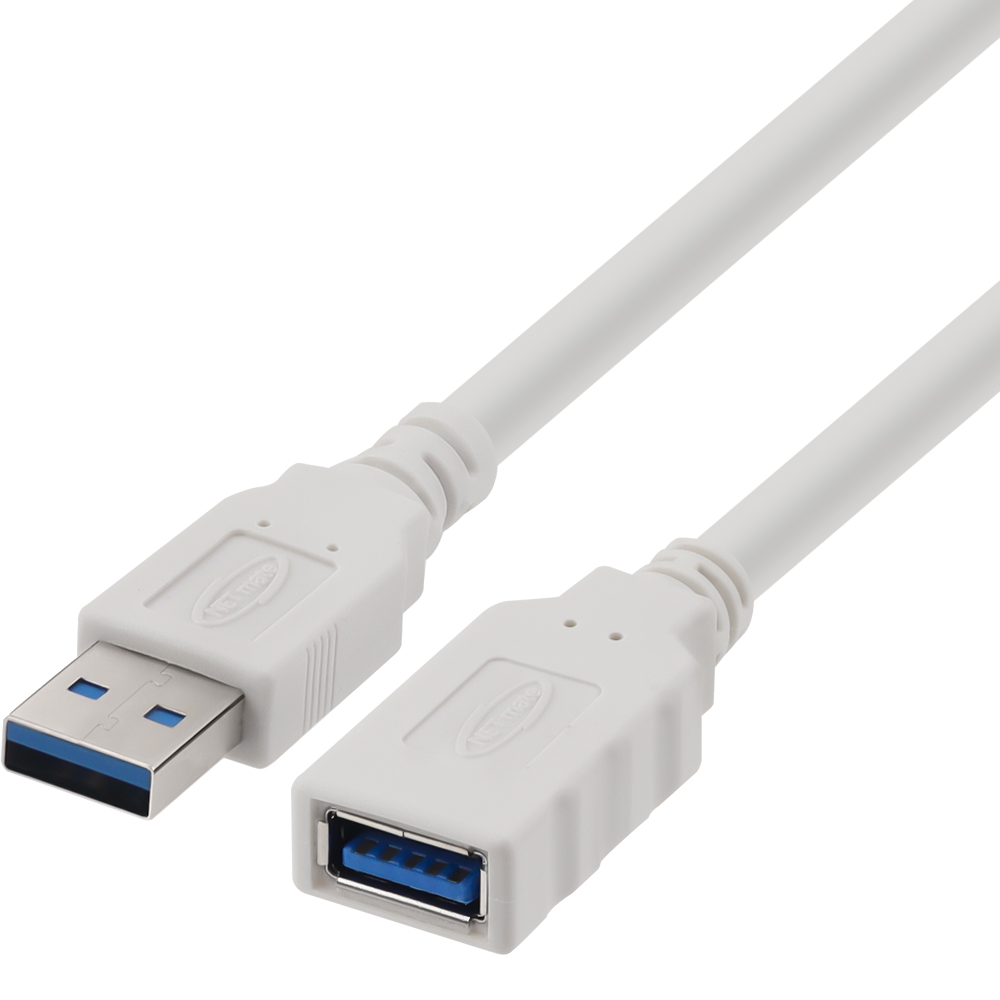 강원전자 넷메이트 USB3.0 연장 AM-AF 케이블 2m (화이트) NM-TUF320