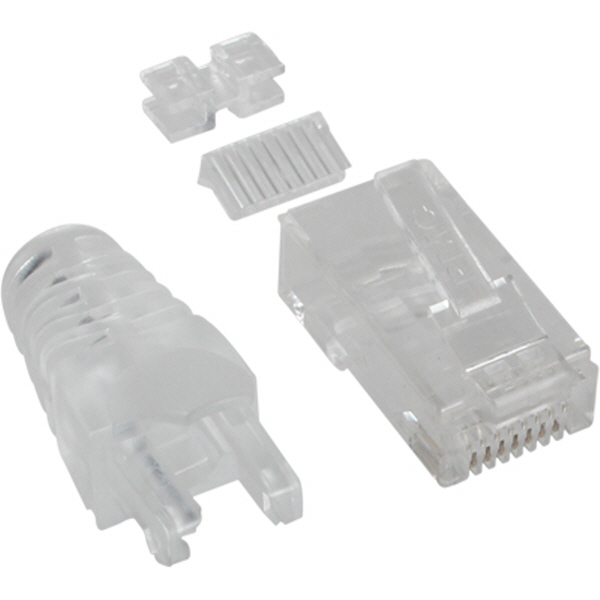 강원전자 플러그마스터 UTP CAT.6 RJ-45 8P8C 플러그&부트 P8-039(100개)