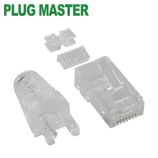 강원전자 플러그마스터 UTP CAT.6 RJ-45 8P8C 플러그&부트 P8-039N(낱개)