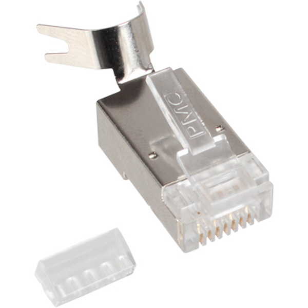 강원전자 플러그마스터 STP CAT.7/CAT.6A RJ-45 8P8C 플러그 - Two Prongs 핀 P8-069N(100개)