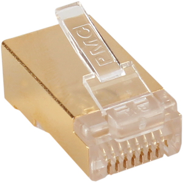 강원전자 플러그마스터 STP CAT.7/CAT.6A RJ-45 8P8C 플러그 - Straight 핀 P8-042(100개)
