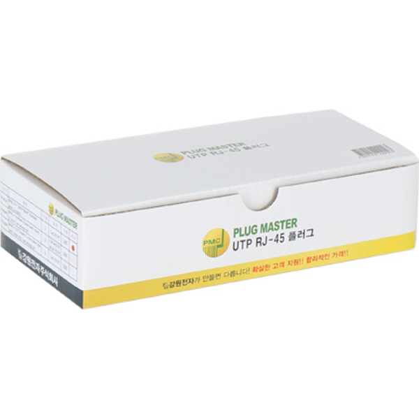 강원전자 플러그마스터 STP CAT.7/CAT.6A RJ-45 8P8C 플러그 - Straight 핀 P8-042N(100개)