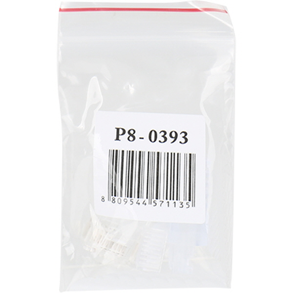 강원전자 플러그마스터 UTP CAT.6 RJ-45 8P8C 플러그&부트 - Three Prongs 핀 P8-0393(100개)