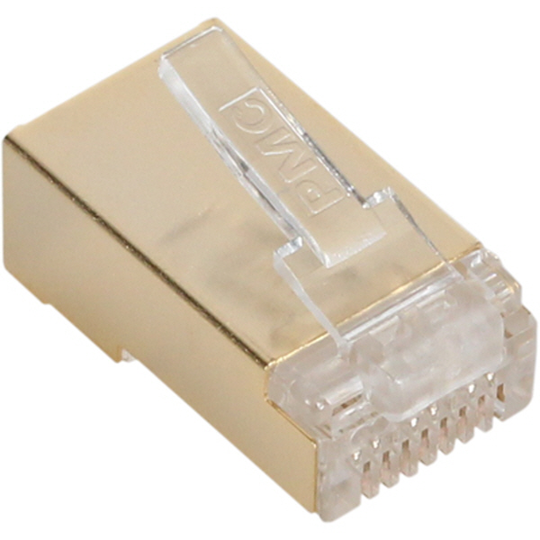 강원전자 플러그마스터 STP CAT.7/CAT.6A RJ-45 8P8C 플러그 - Two Prongs 핀 P8-064N(100개)