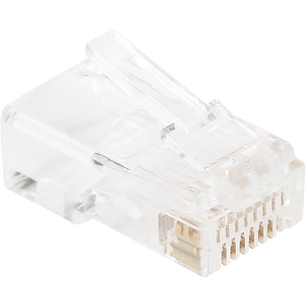강원전자 플러그마스터 UTP CAT.5E RJ-45 8P8C 플러그(클리어) - Three Prongs 핀 P8-0073(낱개)