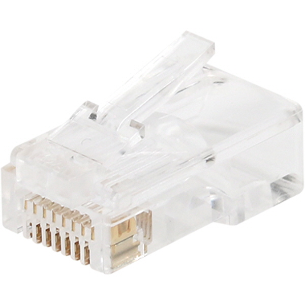 강원전자 플러그마스터 UTP CAT.5E RJ-45 8P8C EZ 플러그(클리어) - Three Prongs 핀 P8-007-47(100개)