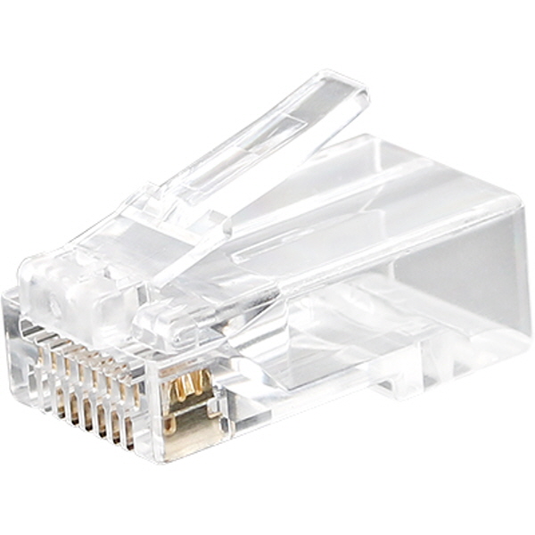 강원전자 플러그마스터 UTP CAT.6 RJ-45 8P8C EZ 플러그(클리어) - Three Prongs 핀 P8-007-48(100개)
