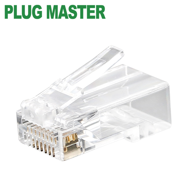 강원전자 플러그마스터 UTP CAT.6 RJ-45 8P8C EZ 플러그(클리어) - Three Prongs 핀 P8-007-48(낱개)