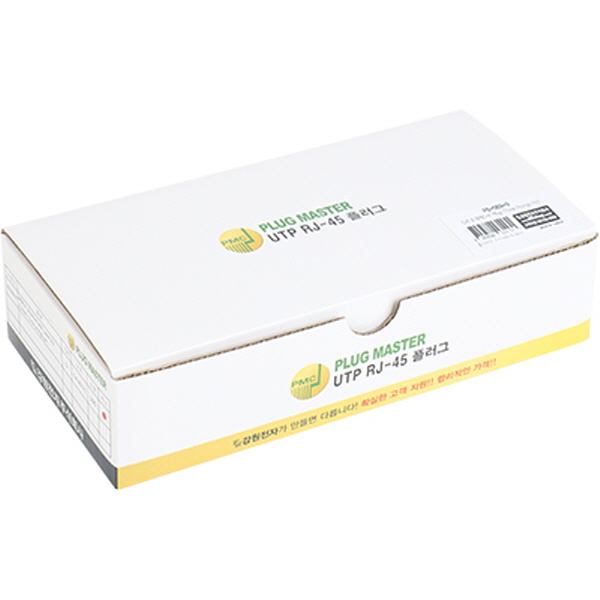 강원전자 플러그마스터 STP CAT.8 RJ-45 8P8C 플러그 - Three Prongs 핀 P8-069-9(100개)