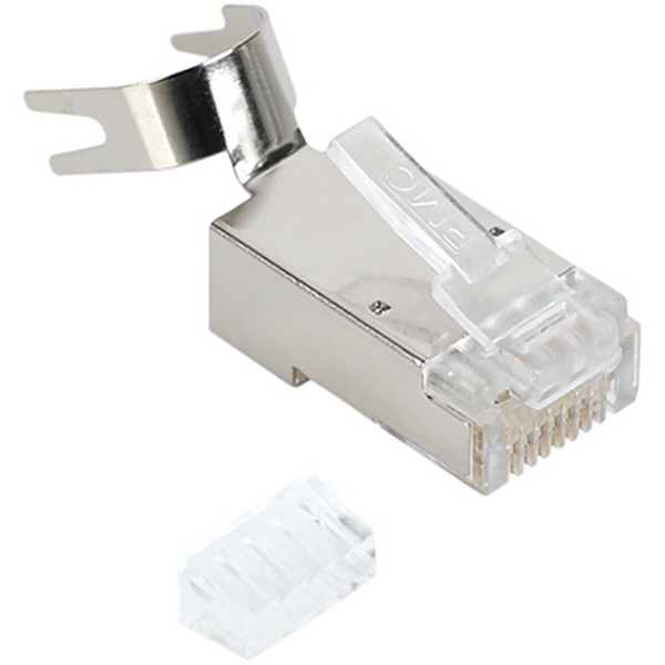 강원전자 플러그마스터 STP CAT.8 RJ-45 8P8C 플러그 - Three Prongs 핀 P8-069-9(낱개)