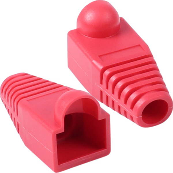 강원전자 플러그마스터 RJ-45 통부트(6mm/레드) NM-SR001R(100개)