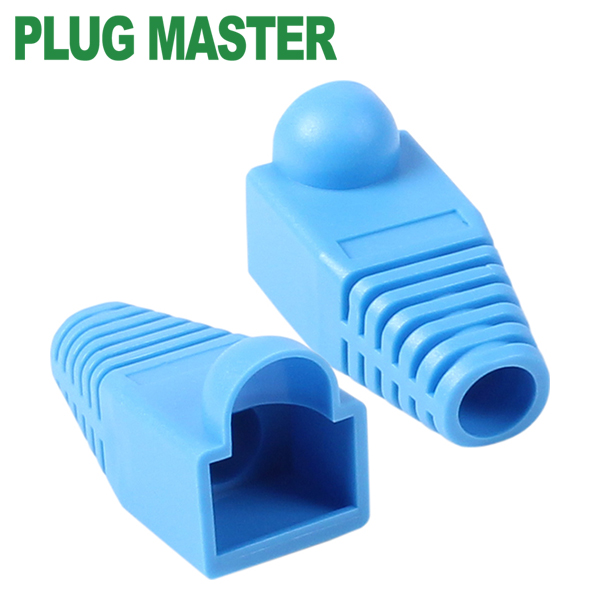 강원전자 플러그마스터 RJ-45 통부트(6mm/블루) NM-SR001BL(100개)