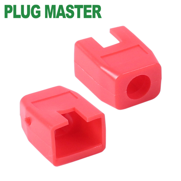 강원전자 플러그마스터 RJ-45 각부트(6mm/레드) NM-SR003R(100개)