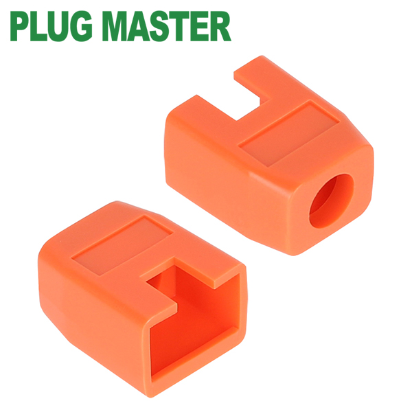 강원전자 플러그마스터 RJ-45 각부트(6mm/오렌지) NM-SR003YR(100개)