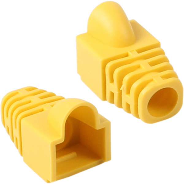 강원전자 플러그마스터 RJ-45 CAT.6 통부트(7mm/옐로우) NM-SR007Y(낱개)