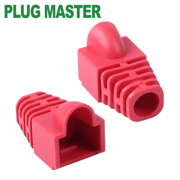 강원전자 플러그마스터 RJ-45 CAT.6 통부트(7mm/레드) NM-SR007R(100개)
