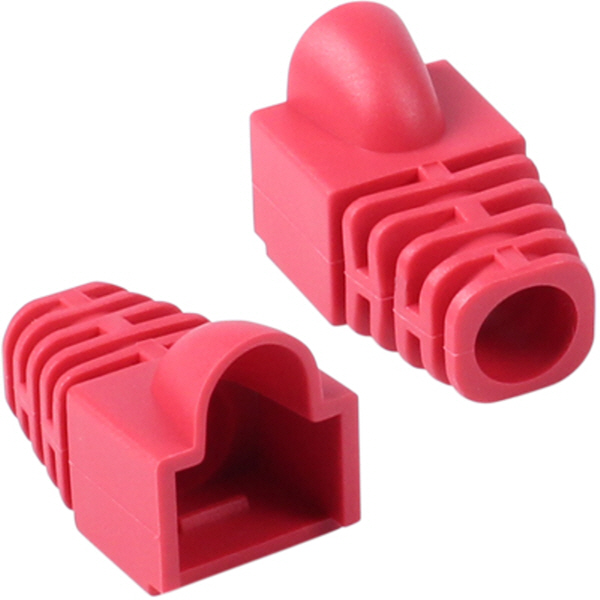 강원전자 플러그마스터 RJ-45 CAT.6 통부트(7mm/레드) NM-SR007R(100개)