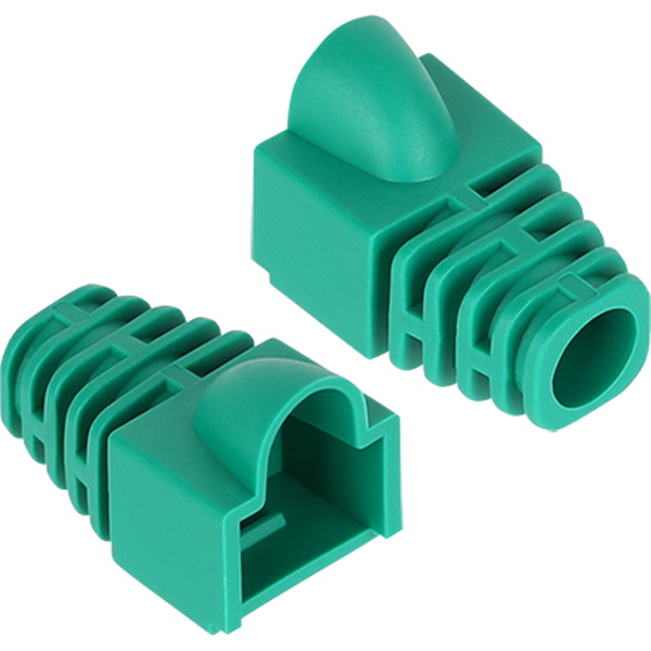 강원전자 플러그마스터 RJ-45 CAT.6 통부트(7mm/그린) NM-SR007GR(100개)