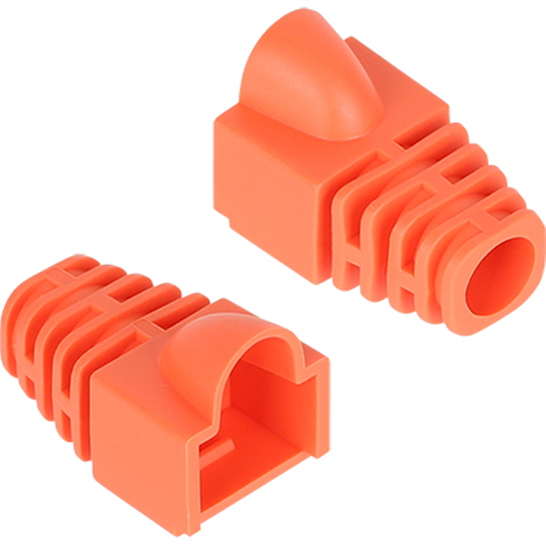 강원전자 플러그마스터 RJ-45 CAT.6 통부트(7mm/오렌지) NM-SR007YR(100개)