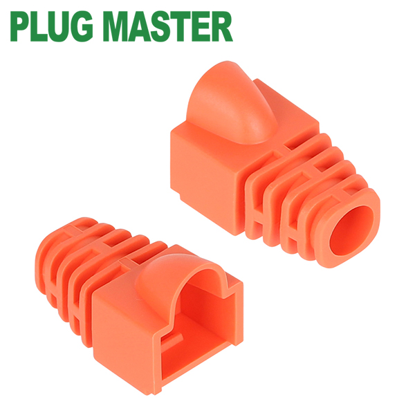 강원전자 플러그마스터 RJ-45 CAT.6 통부트(7mm/오렌지) NM-SR007YR(100개)