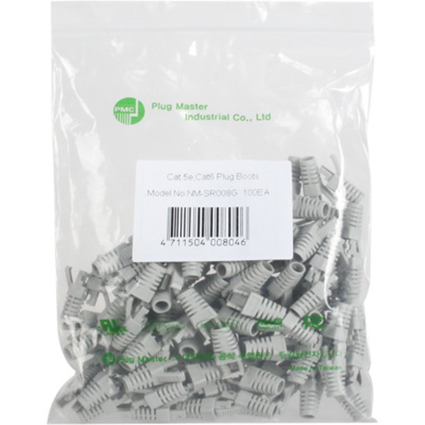 강원전자 플러그마스터 RJ-45 락(Lock) 부트(6mm/그레이) NM-SR008G(낱개)